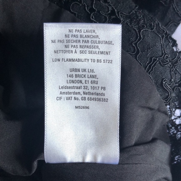 💛 XS 💛 NWT Anthro Lace Tube Top Tie Knot Asymmetrical Zip - Picture 5 of 6